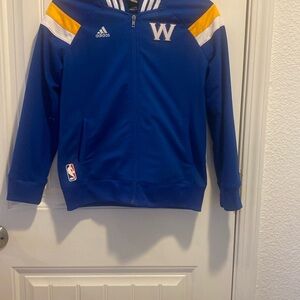 Adidas Blue and White Athletic Jacket